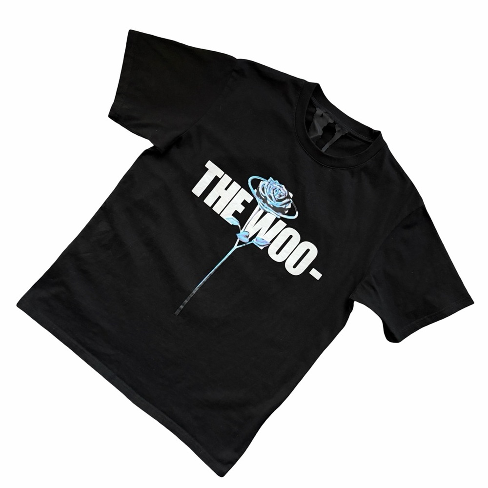 Vlone x Pop Smoke “The WOO” Blue Rose T-Shirt